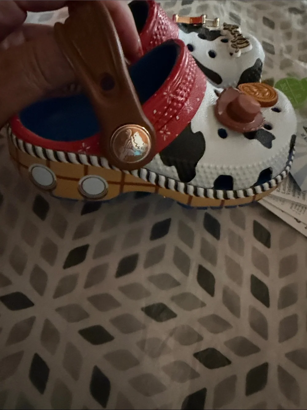 CROCS Toy Story Woody Kids Classic Clog - White, Brown, Blue